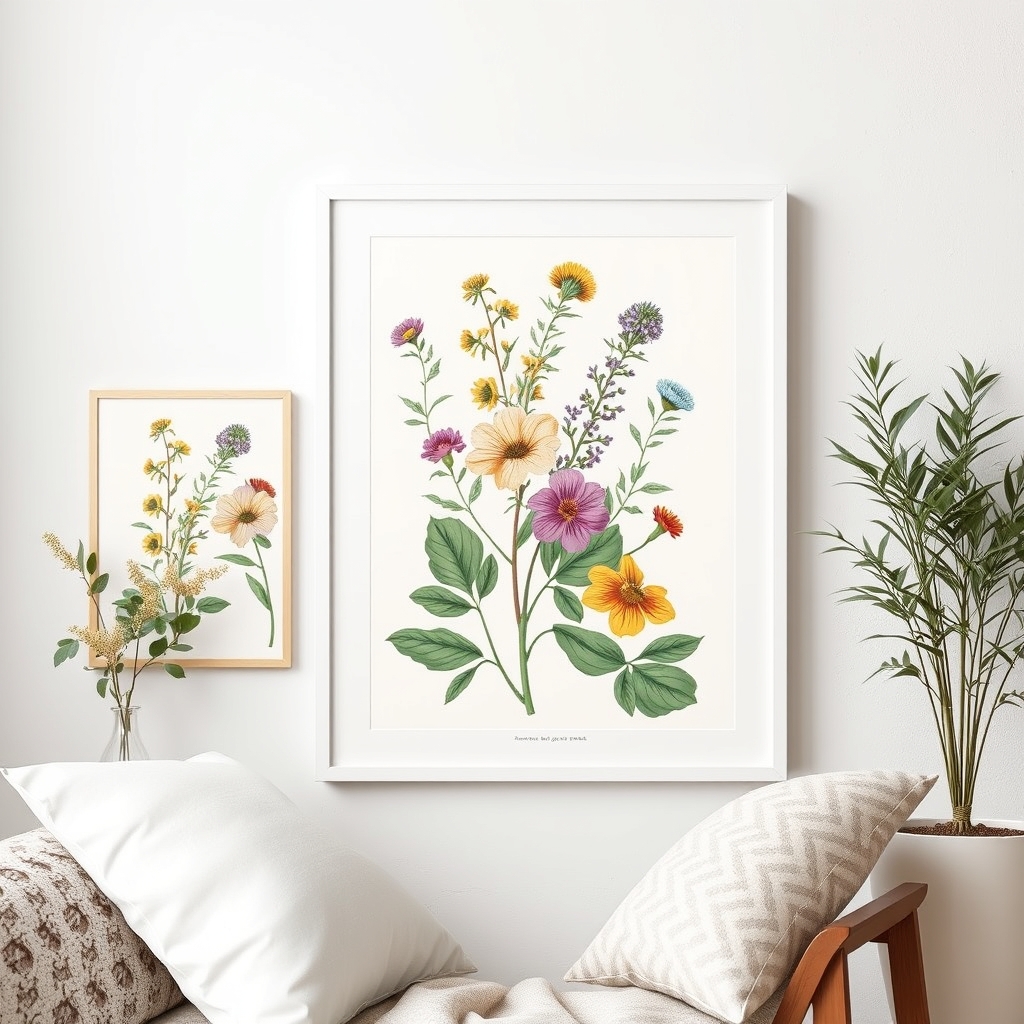 Vintage Botanical Print Set (3)