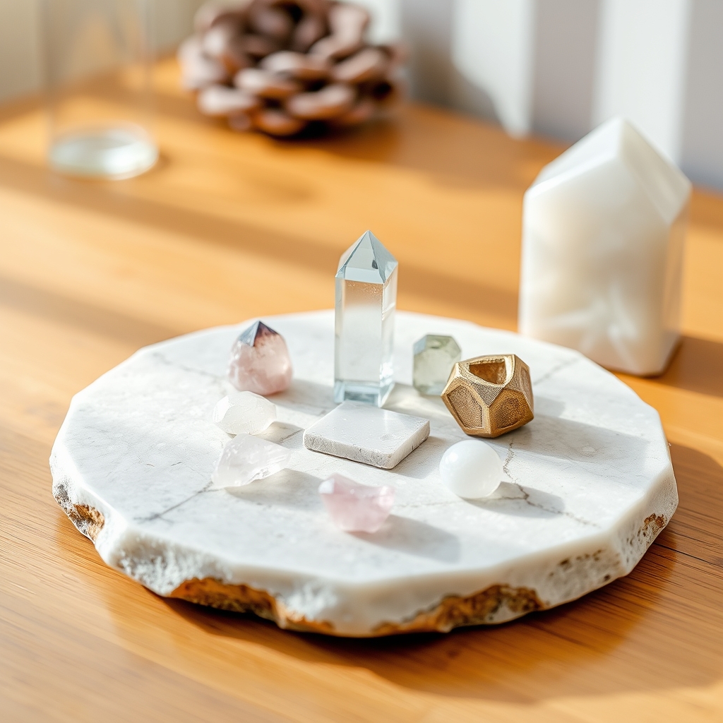 Crystal Grid & Selenite Set